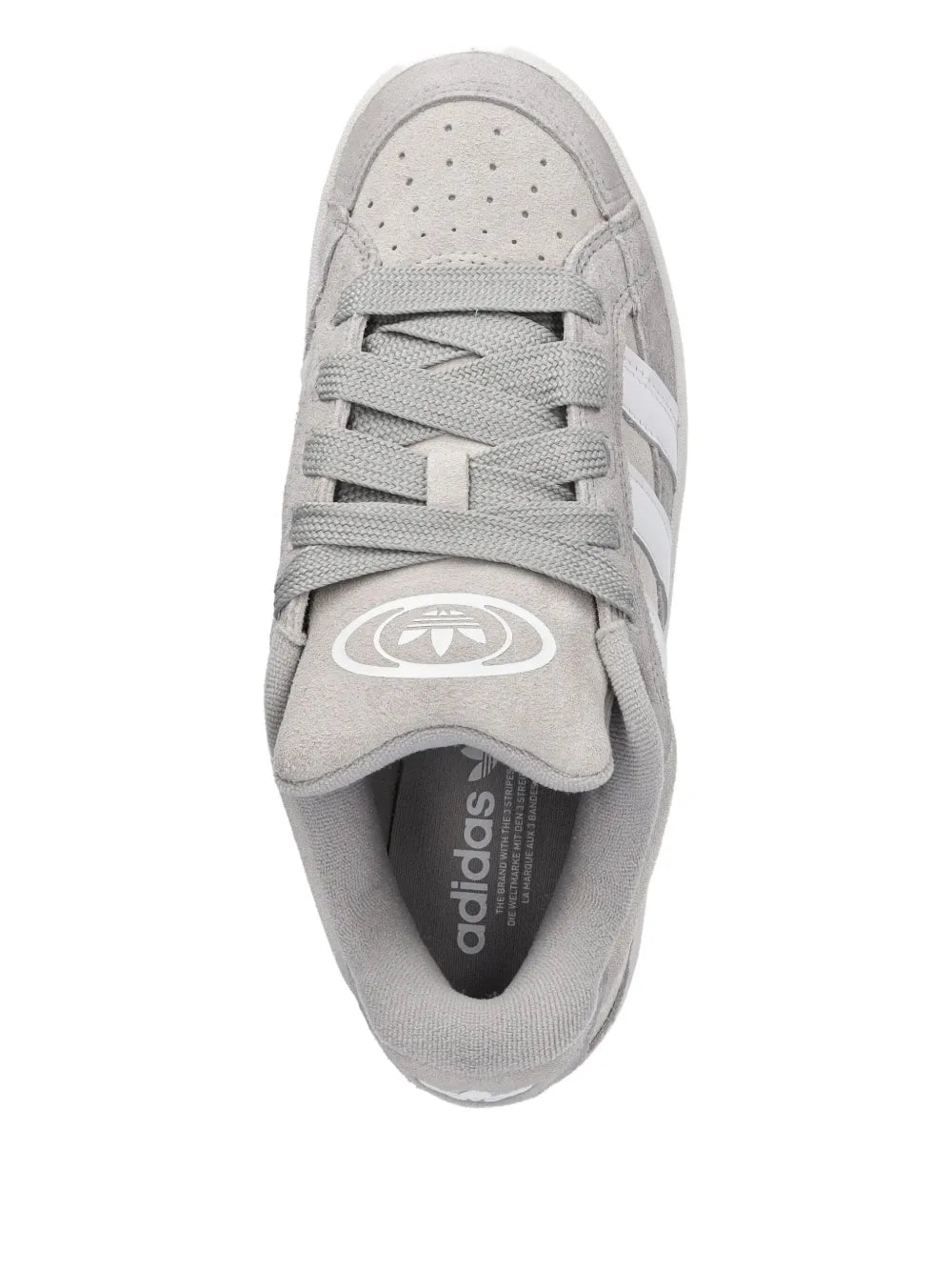adidas Campus 00S Beta Sneakers — Light Grey — Size US M 9 - US W 10.5 — Top View