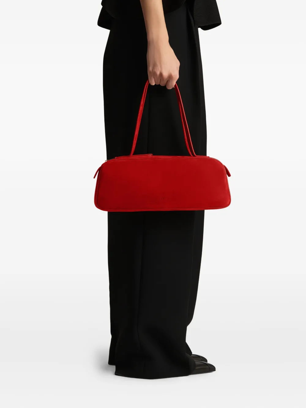 Khaite Simona Suede Shoulder Bag — Same as shown — Size One Size — Side View