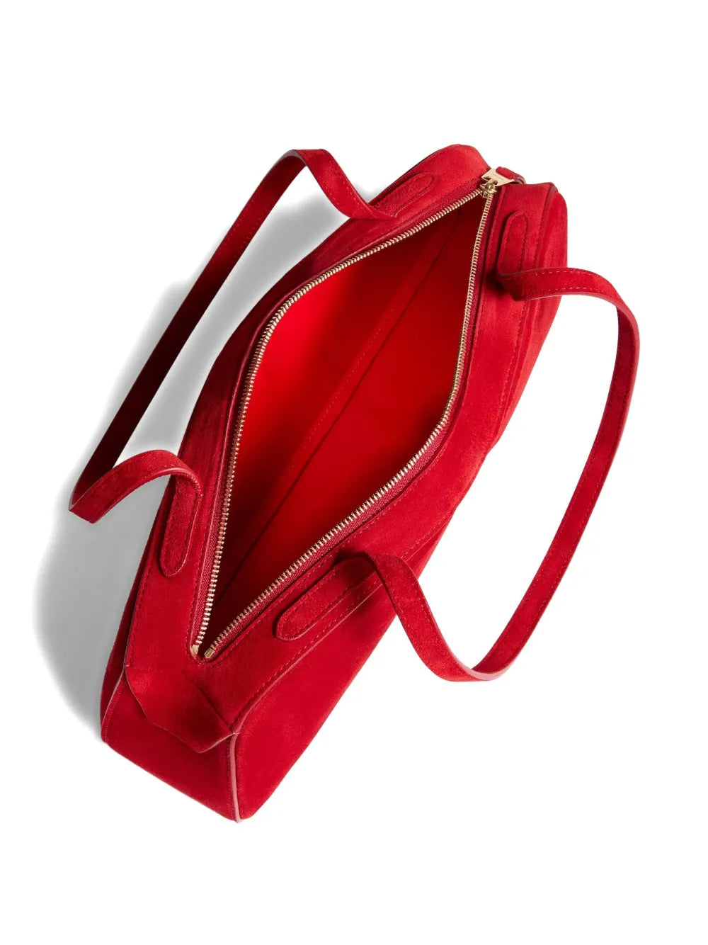 Khaite Simona Suede Shoulder Bag — Same as shown — Size One Size — Top View
