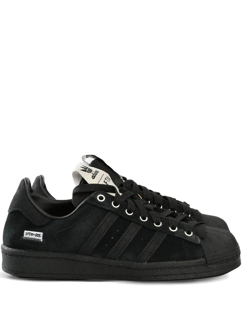 adidas Superstar Trainers — Black — Size US M 9.5 - US W 11 — Front View