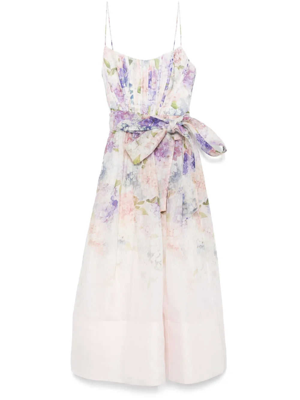Zimmermann Dawning Midi Dress — Pink — Size XS — Front View