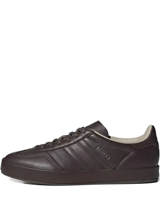 adidas Gazelle Indoor Luxe Pack - Dark Brown/Wonder Beige Sneakers — Coffee Brown — Size US M 3.5 - US W 5 — Front View