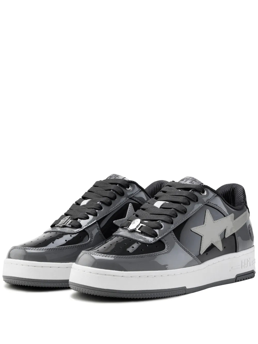 A Bathing Ape?Sta Sneakers — Grey — Size US M 3.5 - US W 5 — Front View