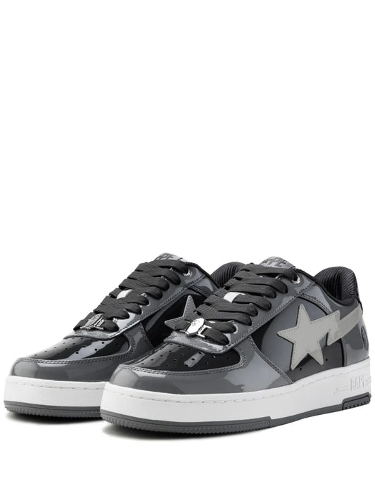A Bathing Ape?Sta Sneakers — Grey — Size US M 3.5 - US W 5 — Front View