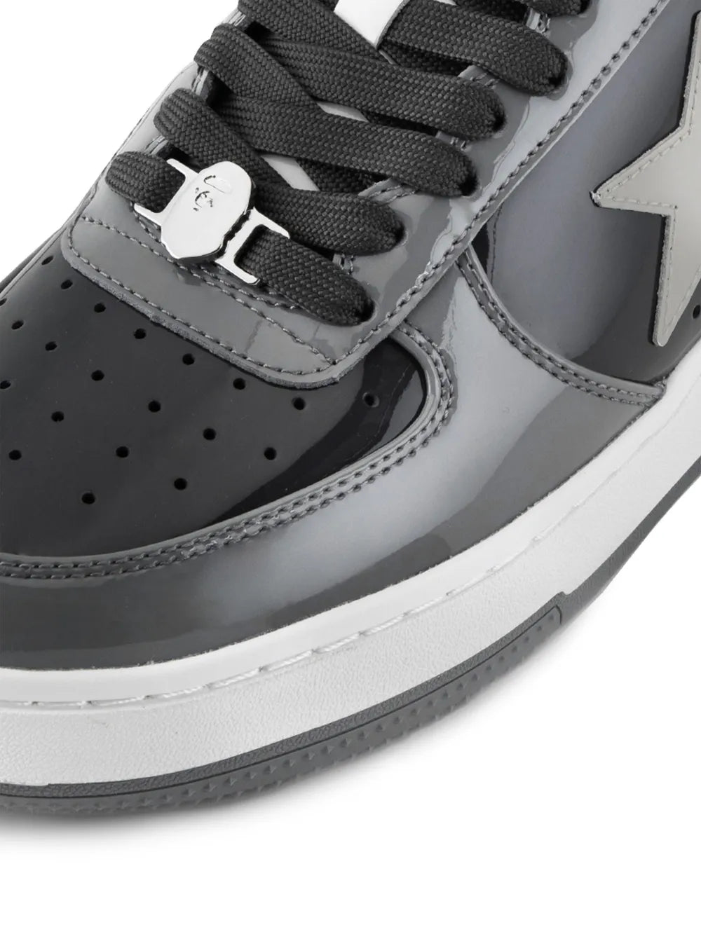 A Bathing Ape?Sta Sneakers — Grey — Size US M 3.5 - US W 5 — Top View