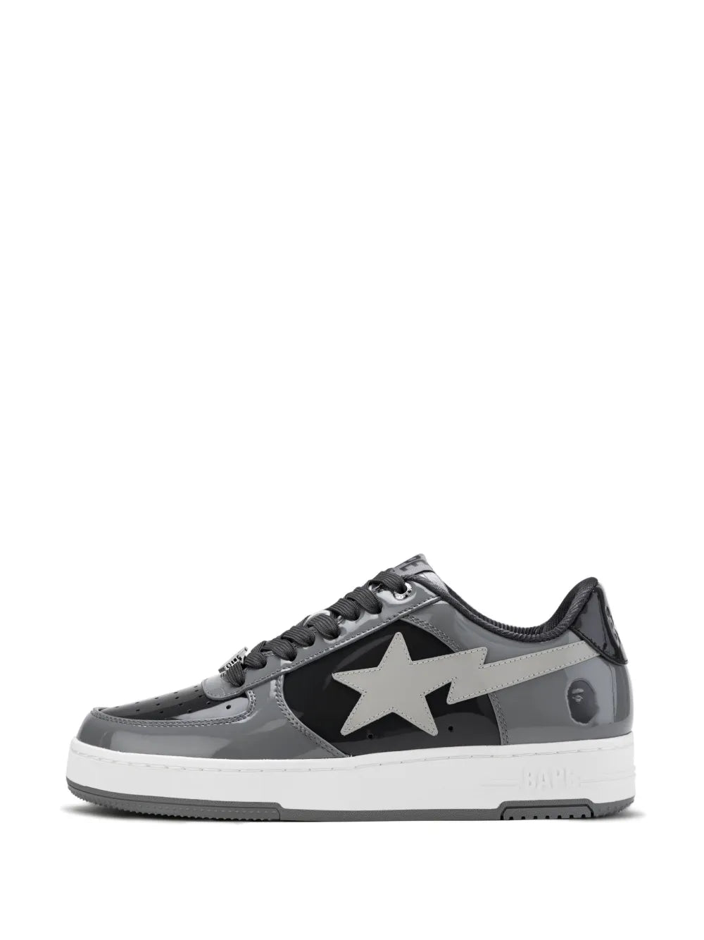A Bathing Ape?Sta Sneakers — Grey — Size US M 3.5 - US W 5 — Back View
