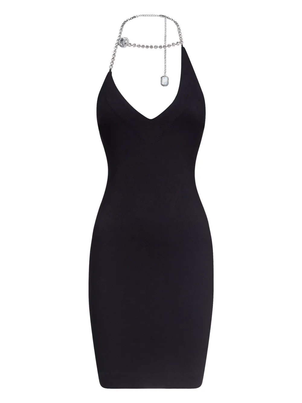 Area Crystal Embellished Minidress — Black — Size XS — Front View