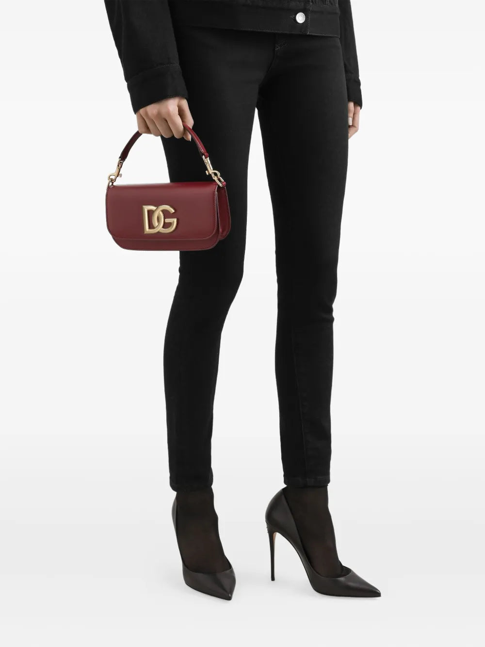 Dolce Gabbana Leather Shoulder Bag — Same as shown — Size One Size — Side View