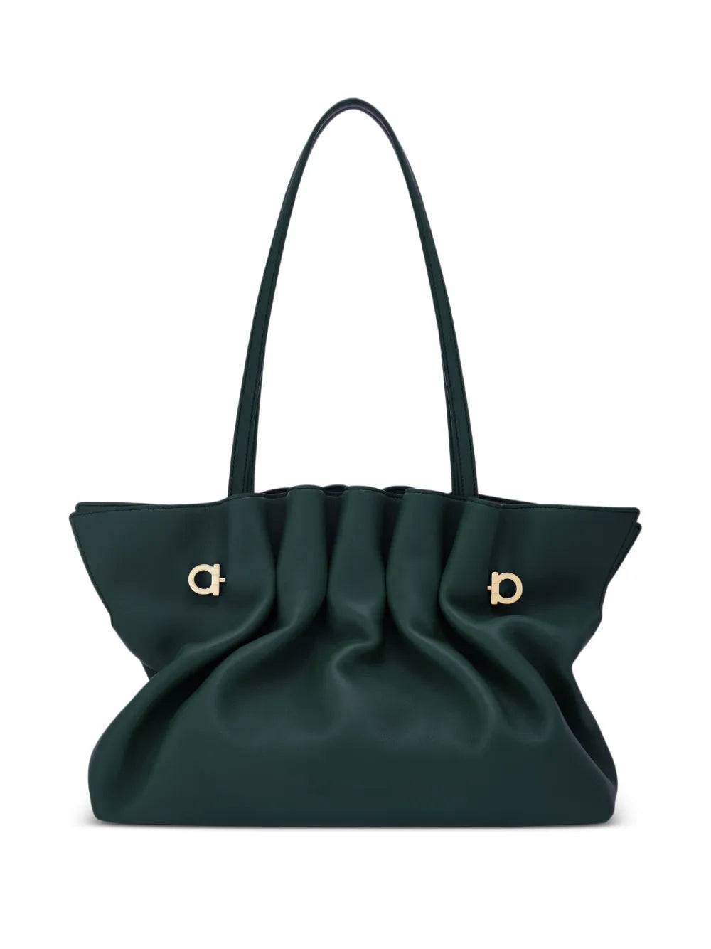 Ferragamo Soft Leather Shoulder Bag — Same as shown — Size One Size — Top View
