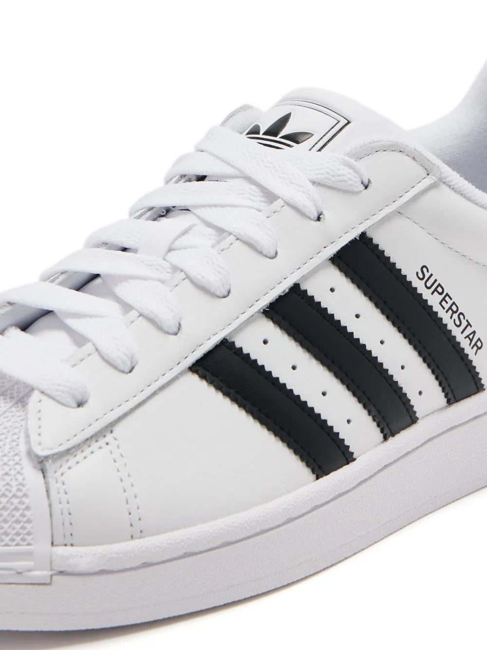 adidas Superstar Ii White/Black Sneakers — White — Size US M 8.5 - US W 10 — Back View