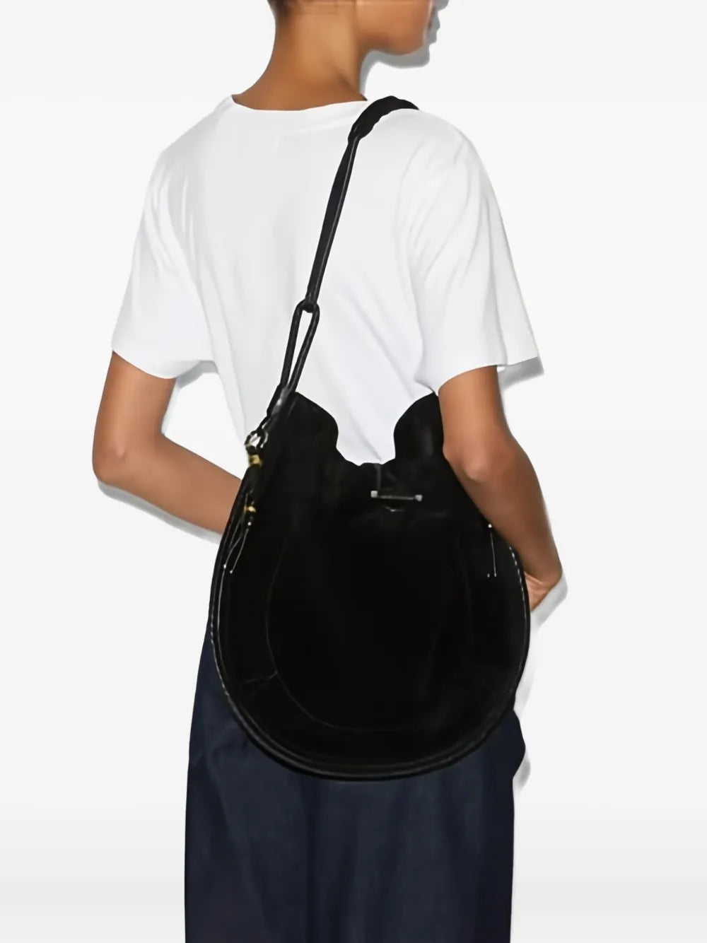 Isabel Marant Oskan Soft Suede Shoulder Bag — Same as shown — Size One Size — Side View