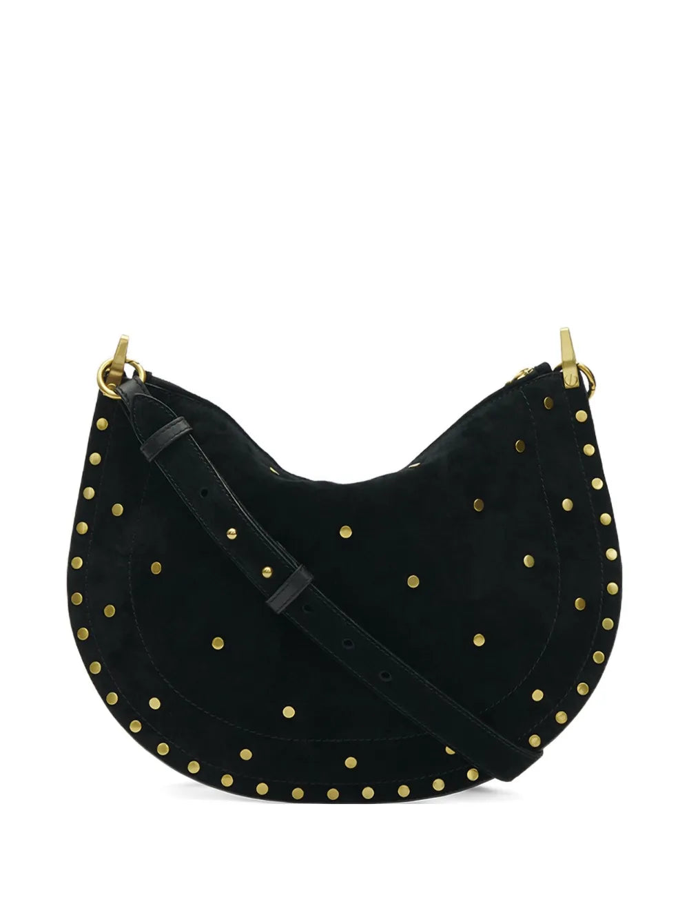 Isabel Marant Oskan Soft Zip Half Moon Shoulder Bag — Same as shown — Size One Size — Front View