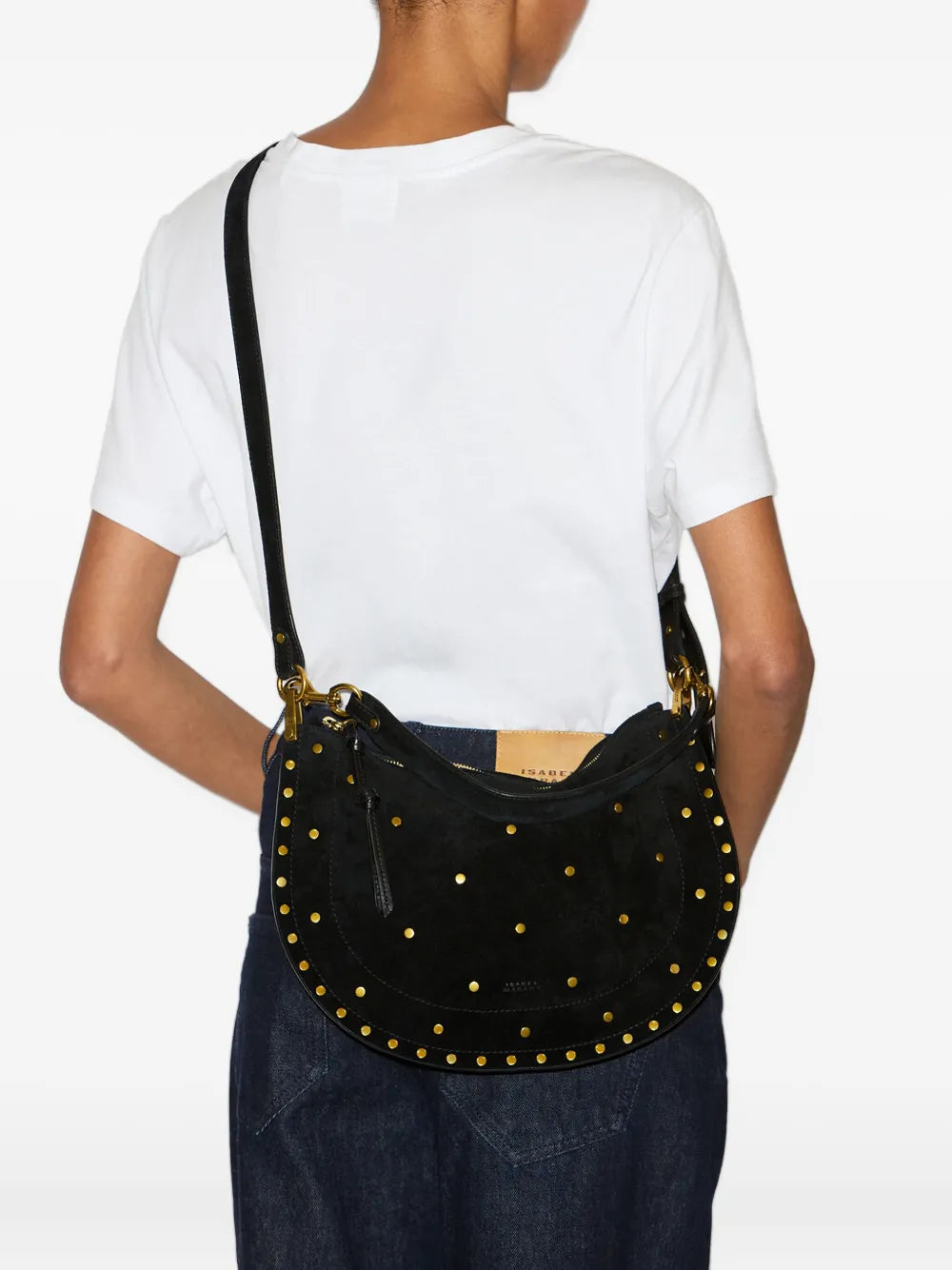Isabel Marant Oskan Soft Zip Half Moon Shoulder Bag — Same as shown — Size One Size — Side View