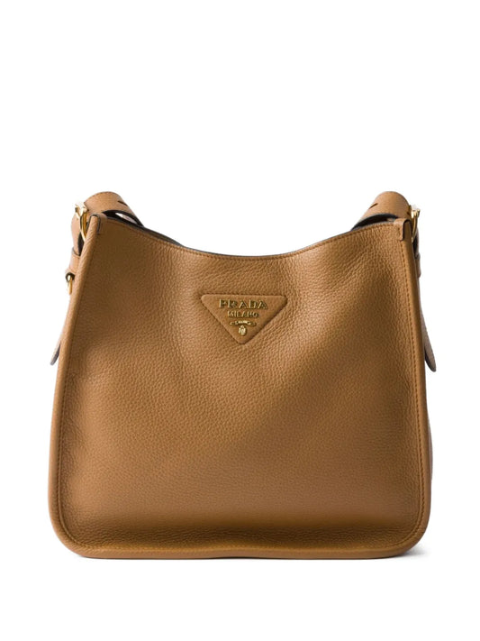Prada Medium Leather Shoulder Bag — Same as shown — Size One Size — Front View
