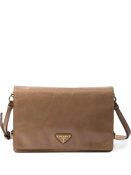 Prada Medium Leather Shoulder Bag — Same as shown — Size One Size — Front View