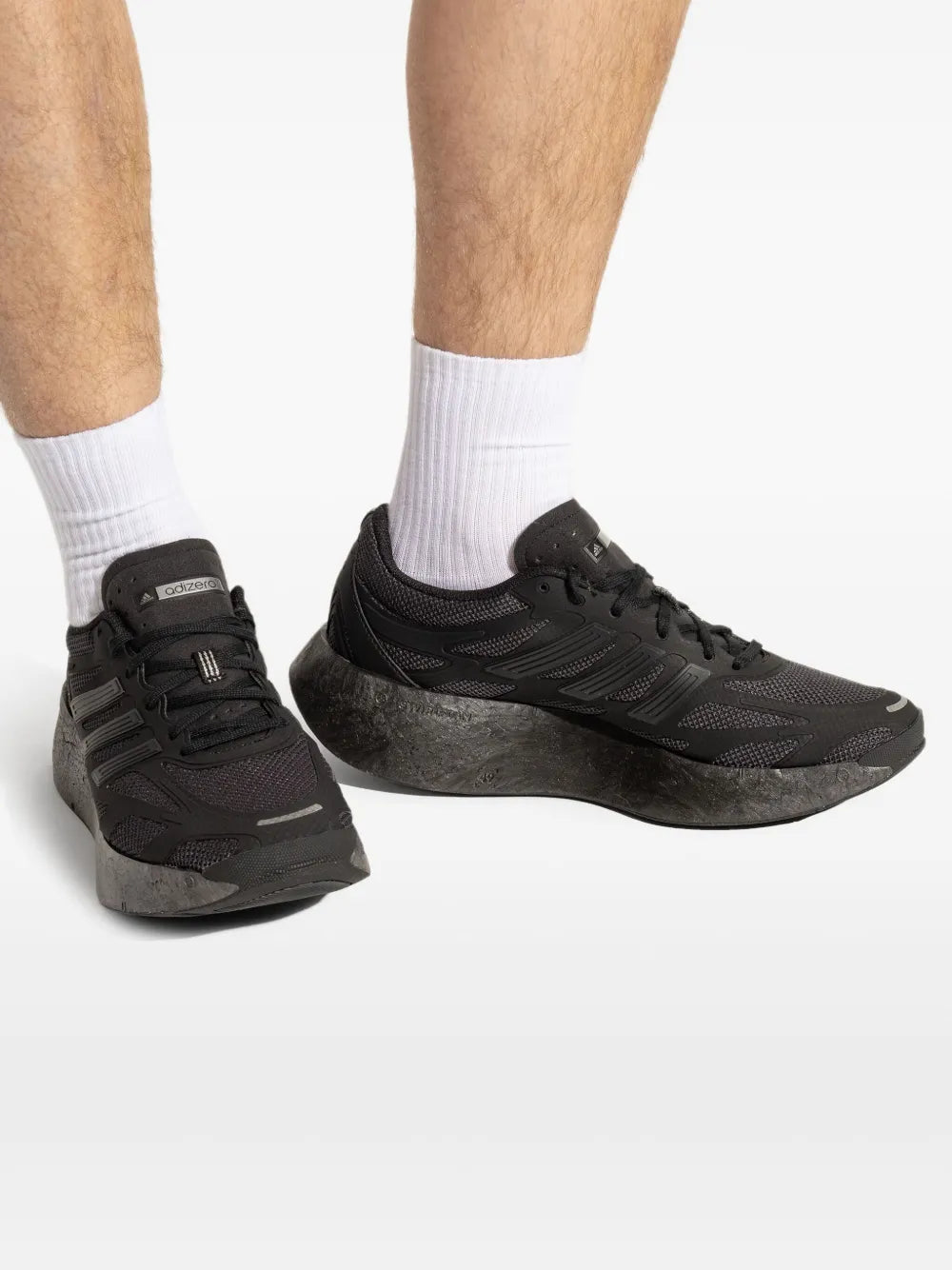 adidas Adizero Aruku Core Black/Carbon/Iron Metallic Sneakers — Black — Size US M 6.5 - US W 8 — Lifestyle View