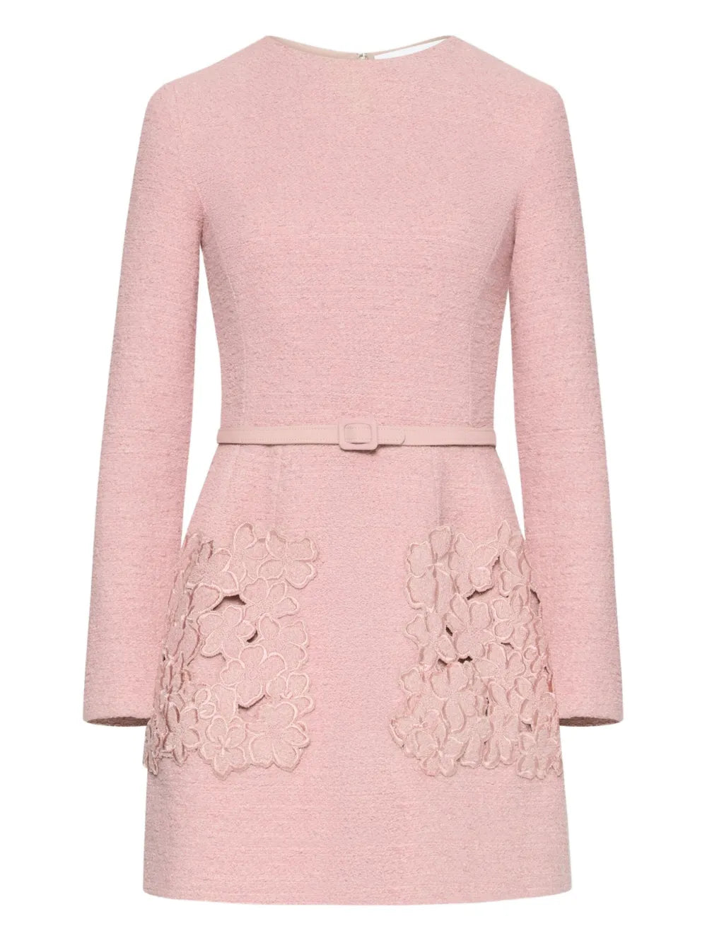 Oscar De La Renta Embroidered Detail Dress — Red/ Pink — Size XS — Front View