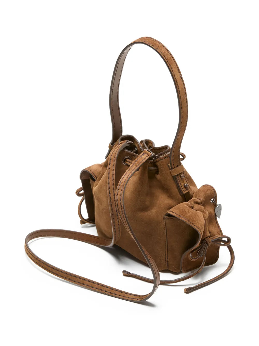 Acne Studios Mini Multipocket Suede Shoulder Bag — Same as shown — Size One Size — Back View