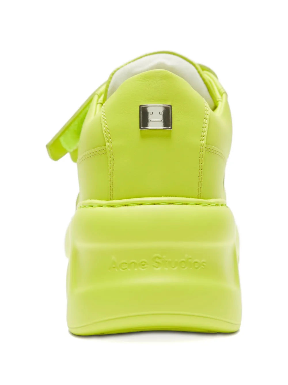 Acne Studios Touch-Strap Platform Sneakers — Lime Green — Size US M 11 - US W 12.5 — Side View