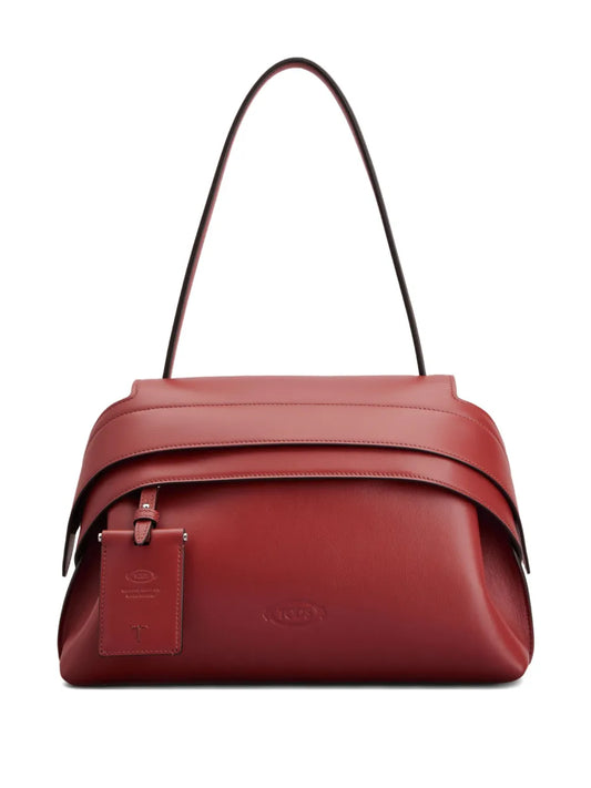 Tods Leather Flap Shoulder Bag — Same as shown — Size One Size — Front View