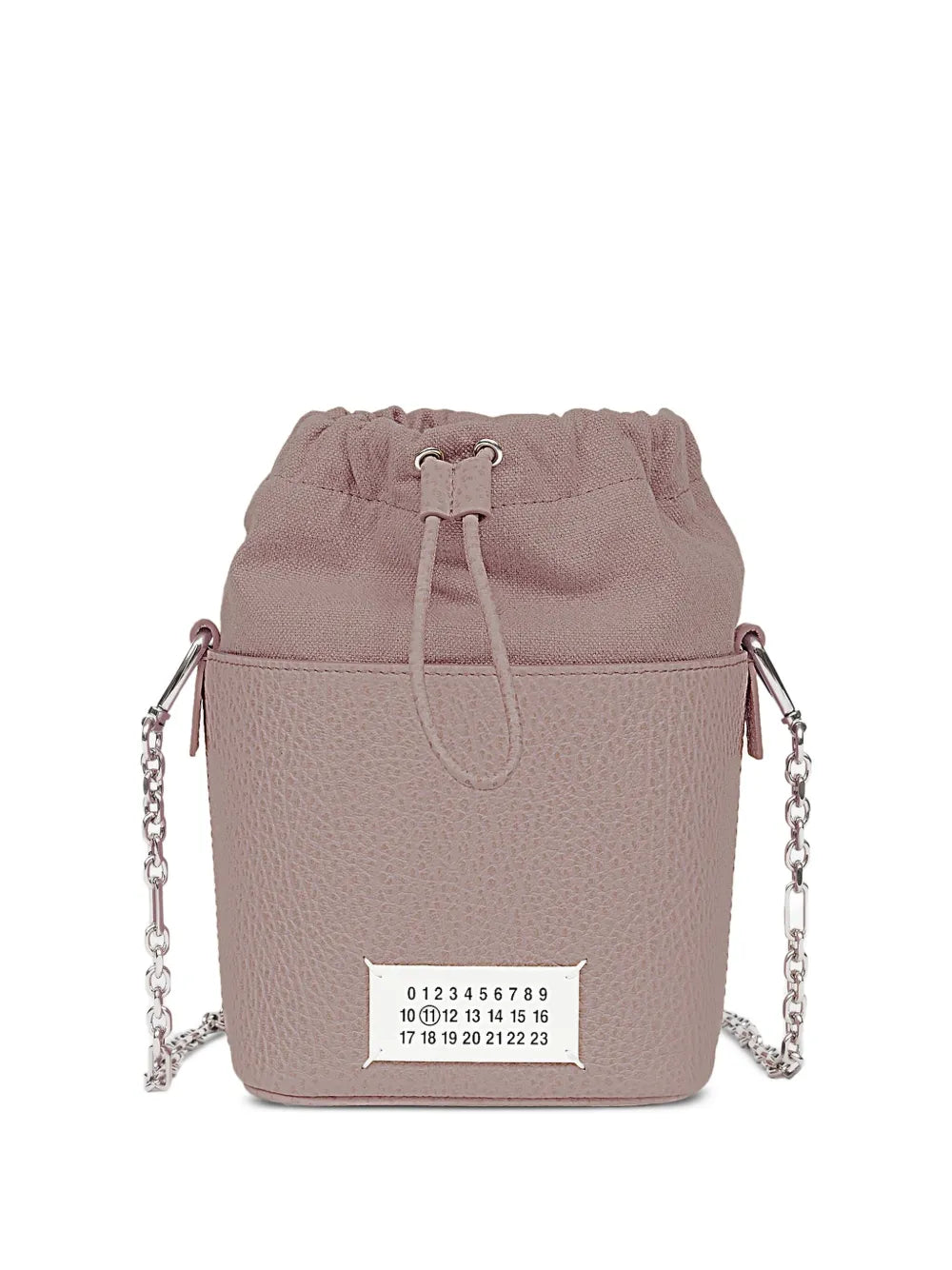 Maison Margiela Drawstring Bucket Leather Shoulder Bag — Same as shown — Size One Size — Front View