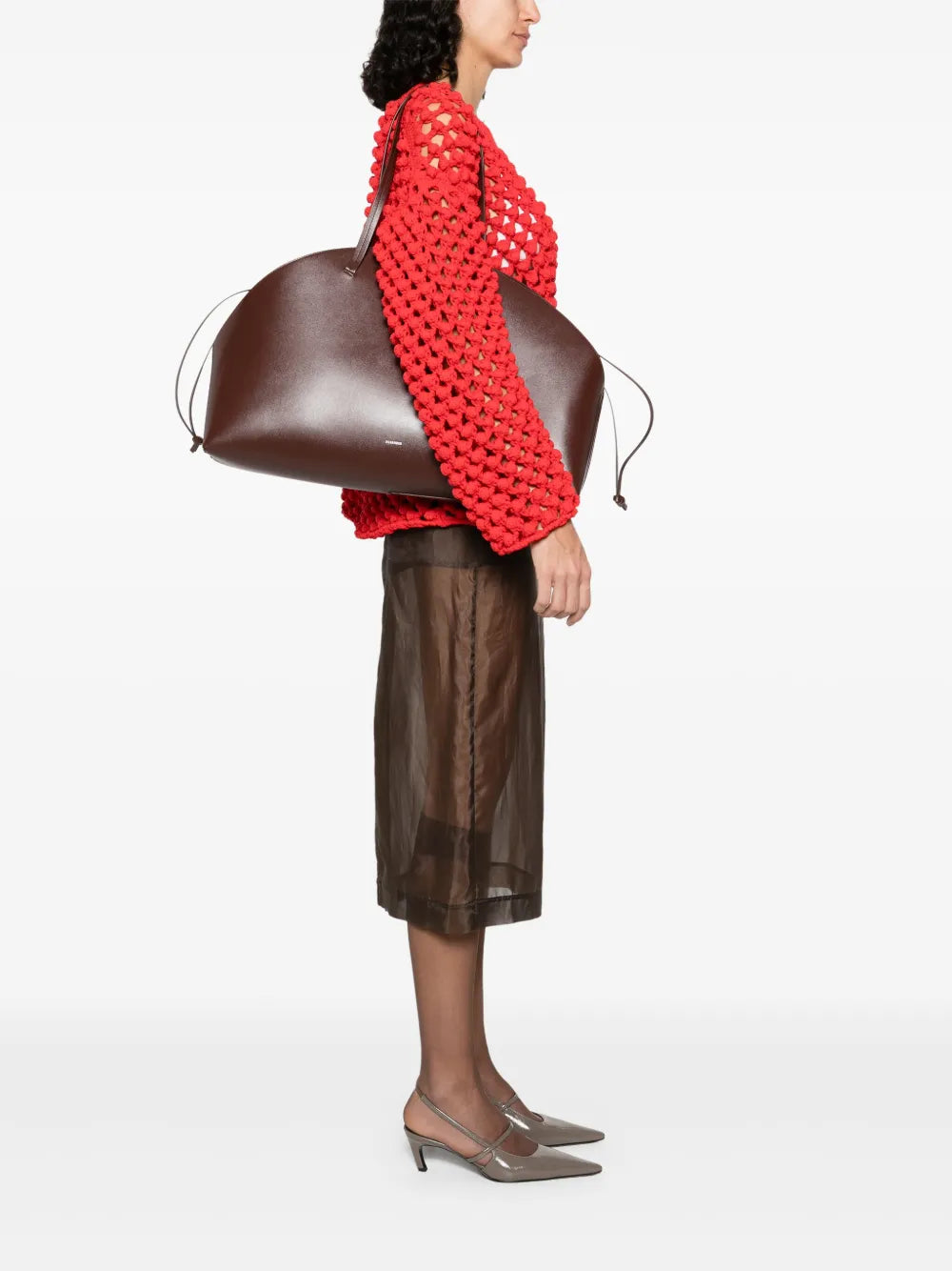 Jil Sander Large Curve Shoulder Bag — Same as shown — Size One Size — Side View