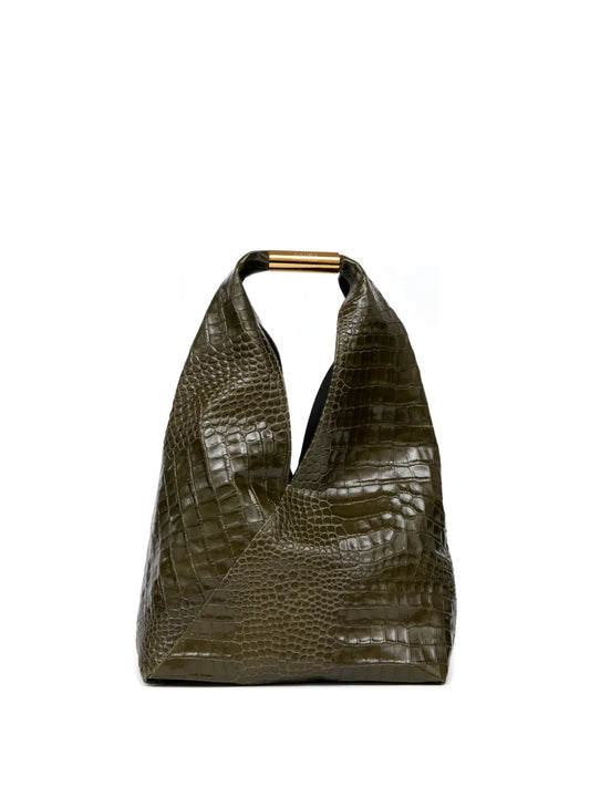 Mm6 Maison Margiela Crocodile Embossed Shoulder Bag — Same as shown — Size One Size — Front View