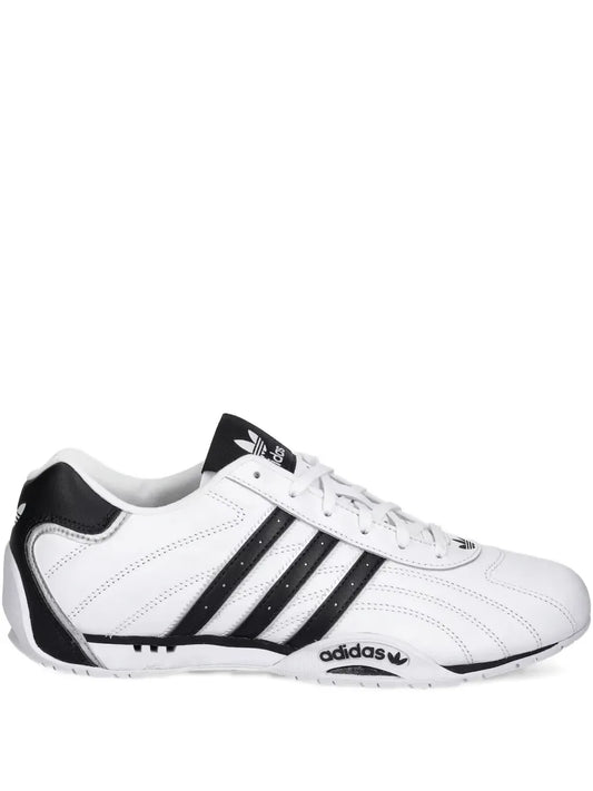 adidas Adi Racer Low Sneakers — Black/White — Size US M 3.5 - US W 5 — Front View