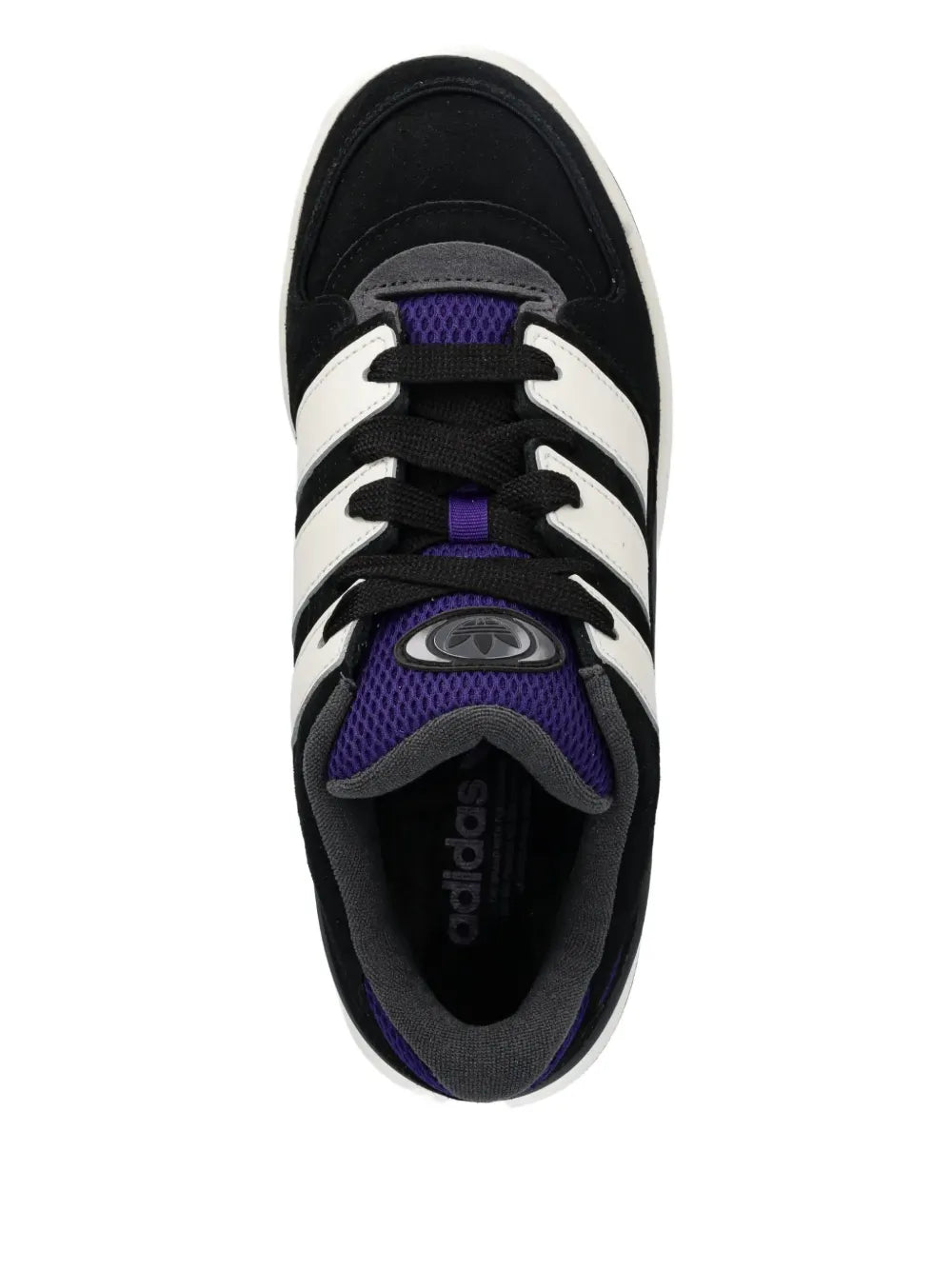 adidas Forum 2000 Sneakers — Black — Size US M 8.5 - US W 10 — Top View