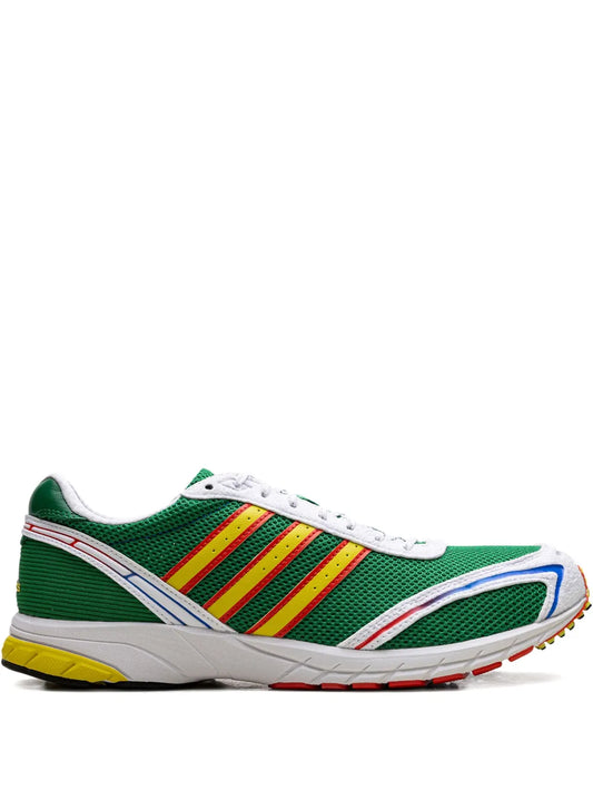 adidas Adizero Adios Og Green/Cloud White/Bright Red Sneakers — Forest Green — Size US M 4.5 - US W 6 — Front View