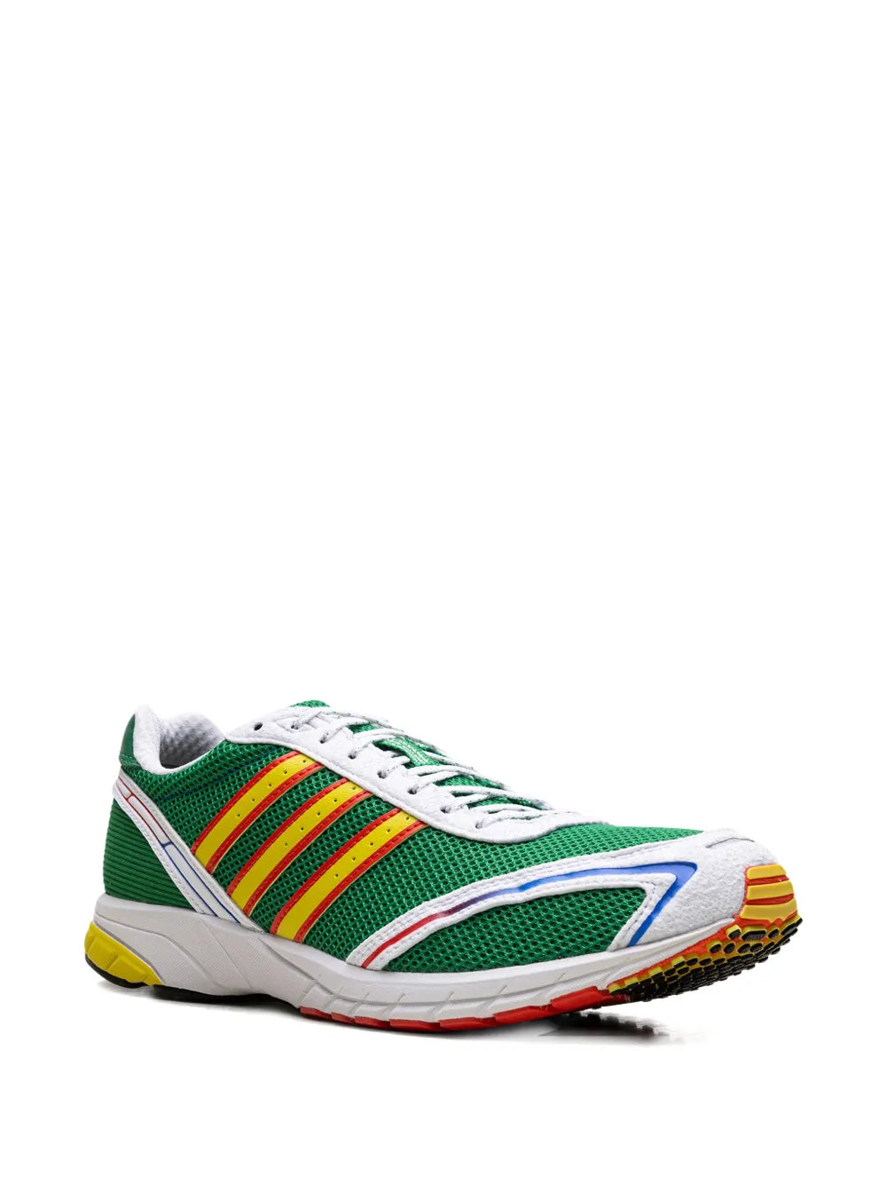 adidas Adizero Adios Og Green/Cloud White/Bright Red Sneakers — Forest Green — Size US M 4.5 - US W 6 — Side View