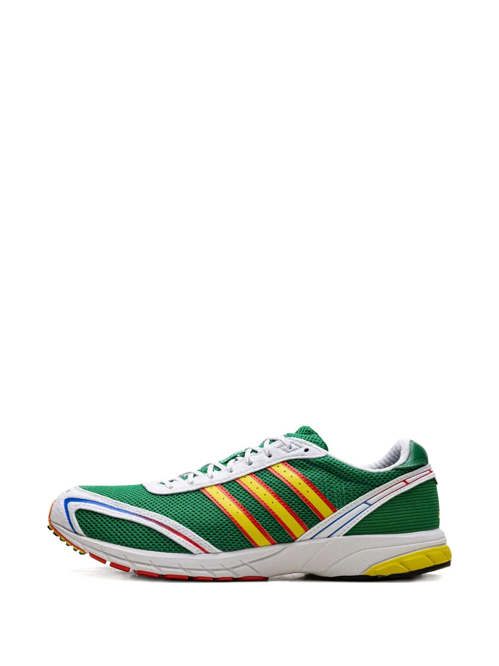 adidas Adizero Adios Og Green/Cloud White/Bright Red Sneakers — Forest Green — Size US M 4.5 - US W 6 — Top View