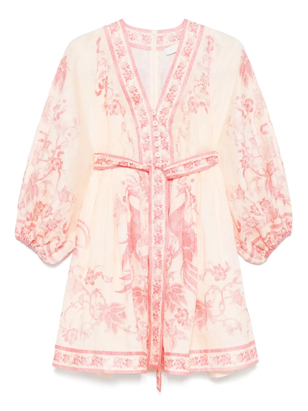 Zimmermann Lucky Linen Mini Dress — Same as shown — Size XS — Front View
