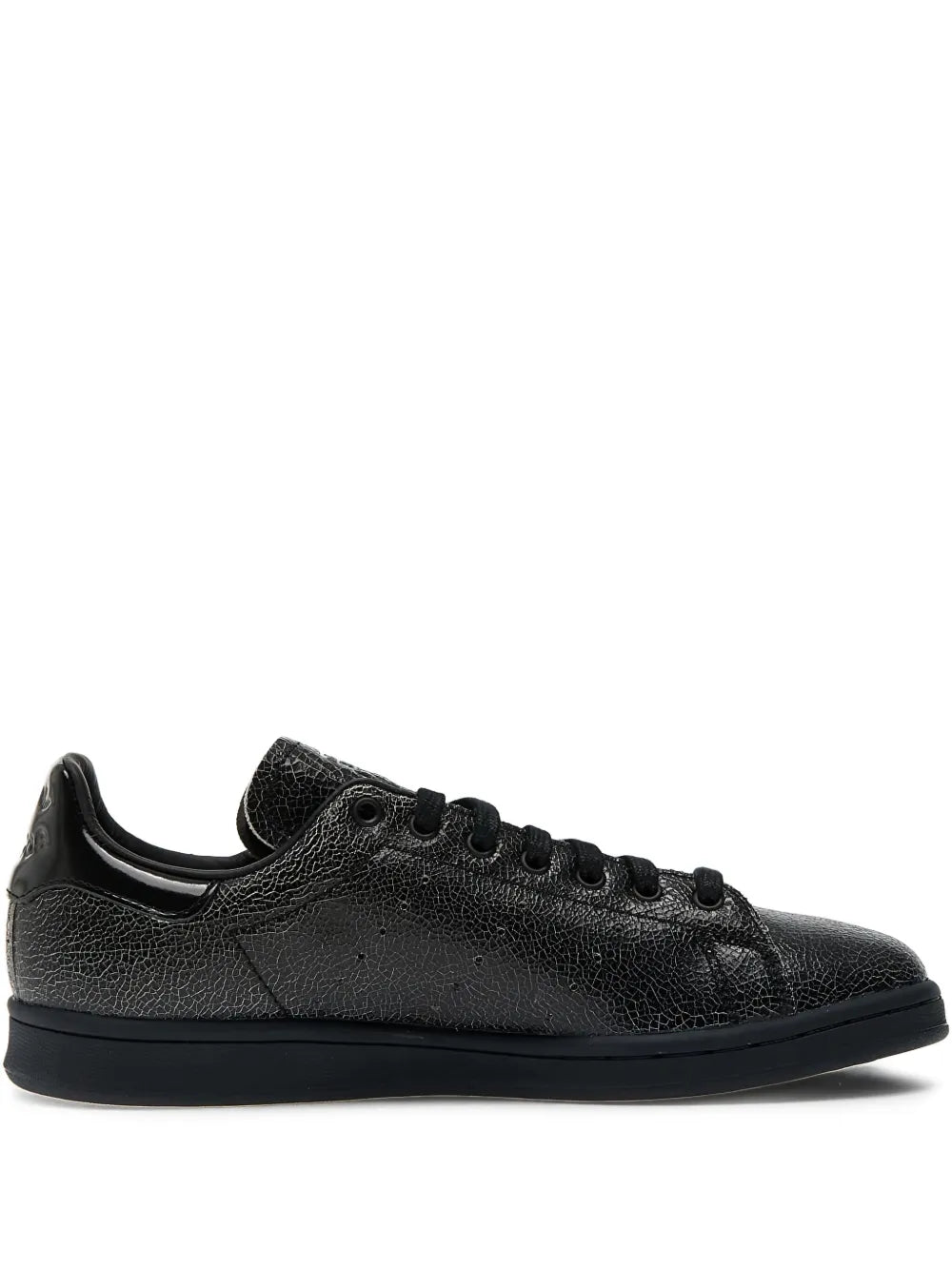 adidas Fa Stan Smith Textured Leather Sneakers — Black — Size US M 10.5 - US W 12 — Front View