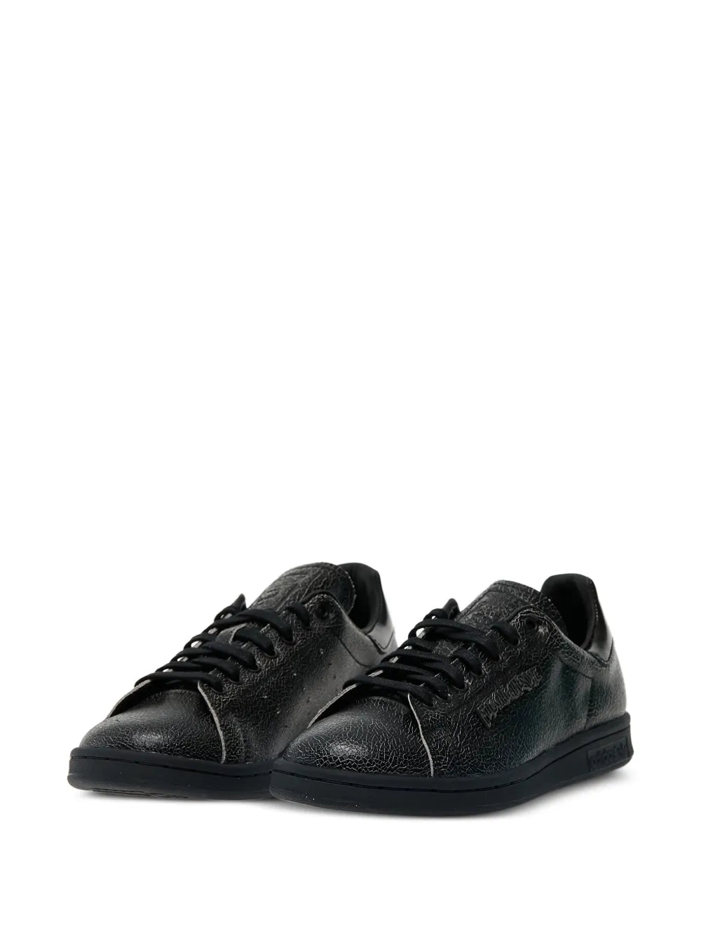 adidas Fa Stan Smith Textured Leather Sneakers — Black — Size US M 10.5 - US W 12 — Side View