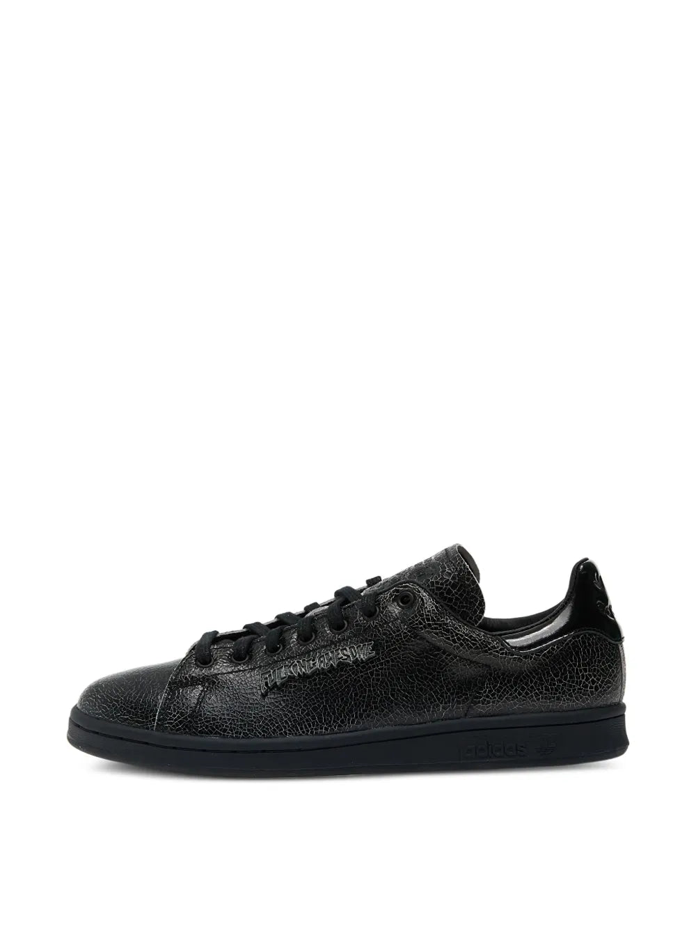 adidas Fa Stan Smith Textured Leather Sneakers — Black — Size US M 10.5 - US W 12 — Top View