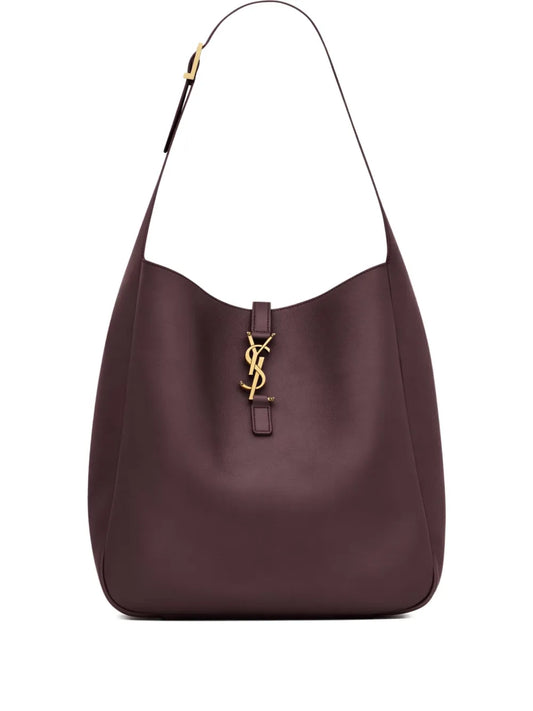 Saint Laurent Le 5 A 7 Slouchy Leather Shoulder Bag — Same as shown — Size One Size — Front View