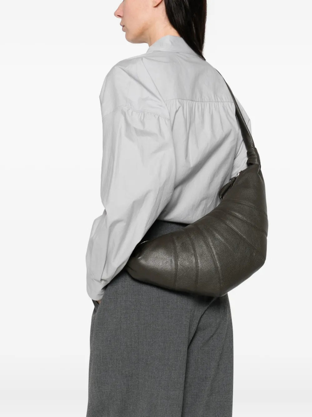 Lemaire Medium Croissant Leather Shoulder Bag — Same as shown — Size One Size — Side View