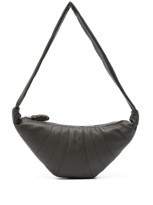 Lemaire Medium Croissant Leather Shoulder Bag — Same as shown — Size One Size — Front View
