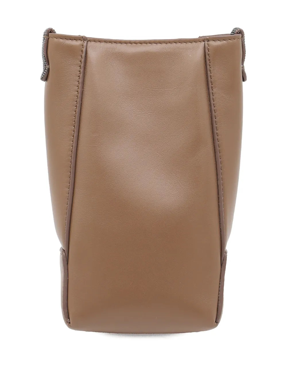 Brunello Cucinelli Leather Shoulder Bag — Same as shown — Size One Size — Side View