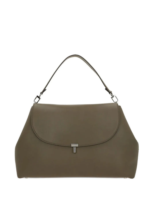 Toteme Flap Leather Shoulder Bag — Same as shown — Size One Size — Front View