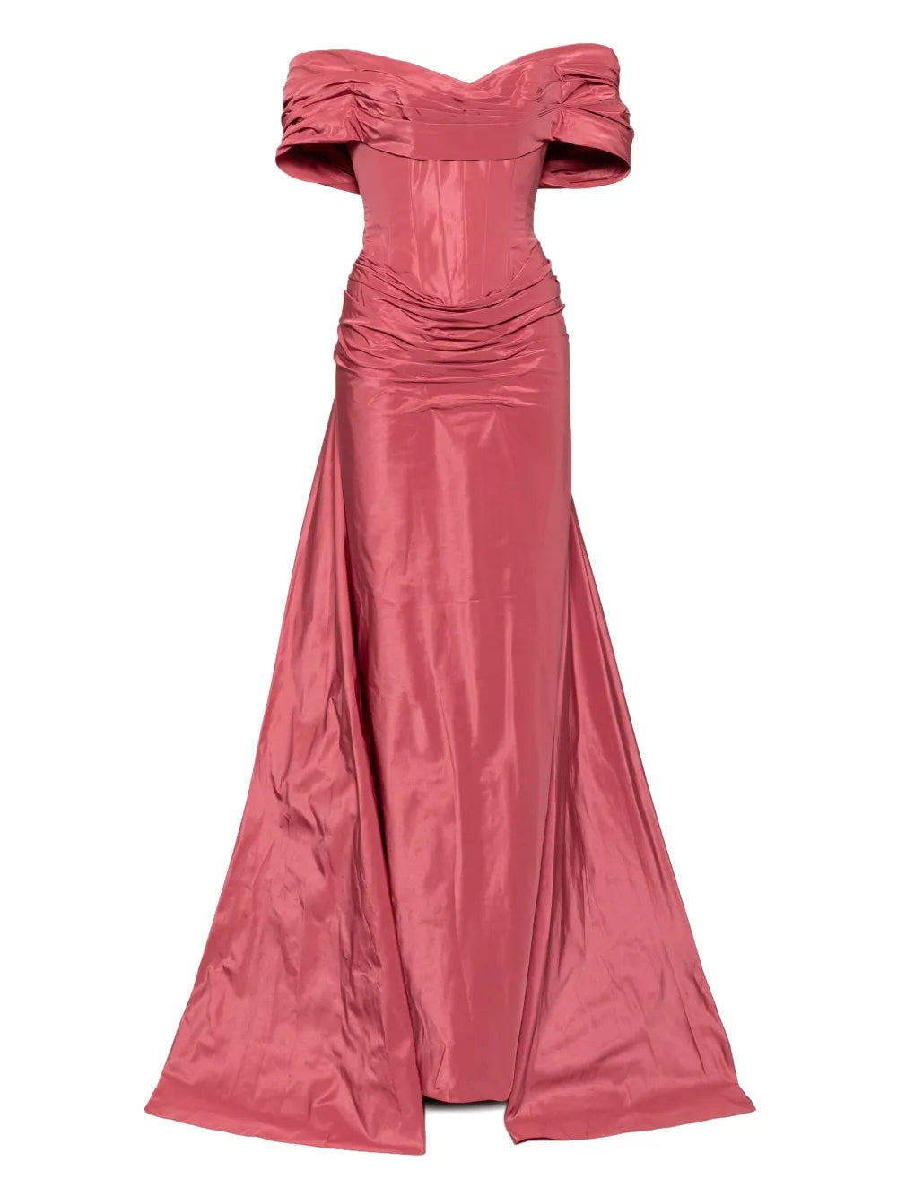 Zuhair Murad Ruched Gown — Red — Size XS — Front View