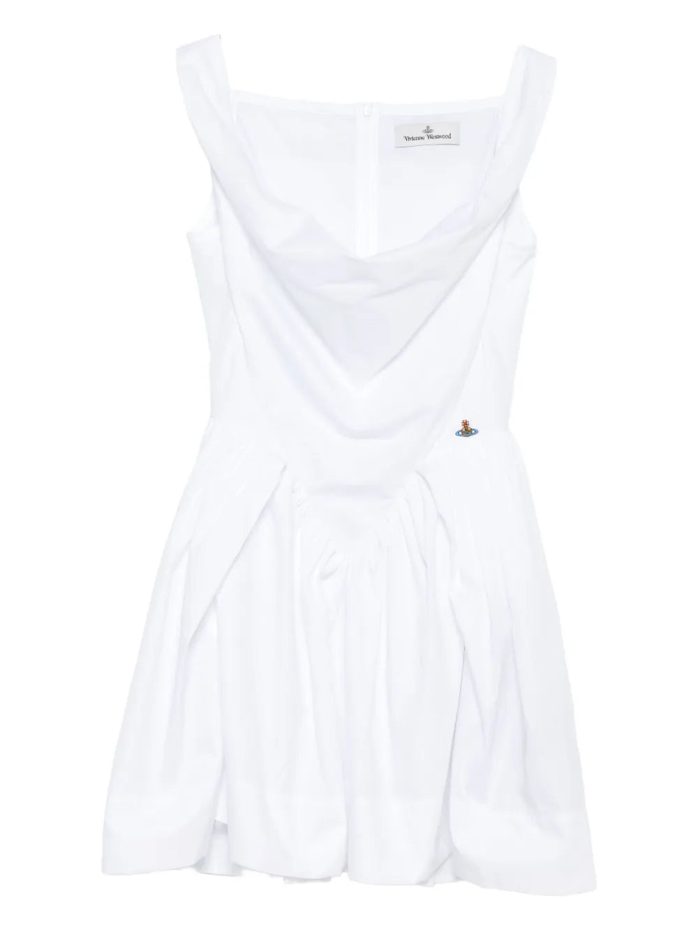 Vivienne Westwood Sunday Mini Dress — White/ Red — Size XS — Front View