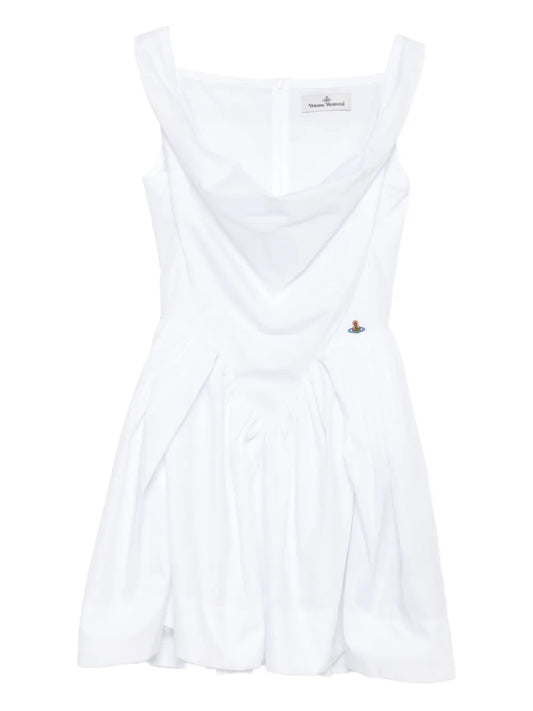 Vivienne Westwood Sunday Mini Dress — White/ Red — Size XS — Front View