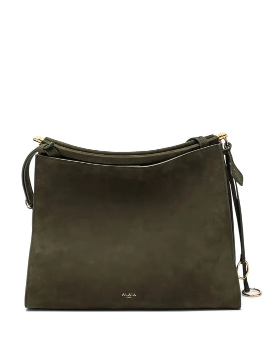 Alaia Medium Le Click Suede Shoulder Bag — Same as shown — Size One Size — Front View