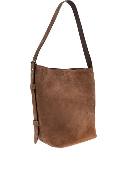 Max Mara Archeti Suede Shoulder Bag — Same as shown — Size One Size — Front View