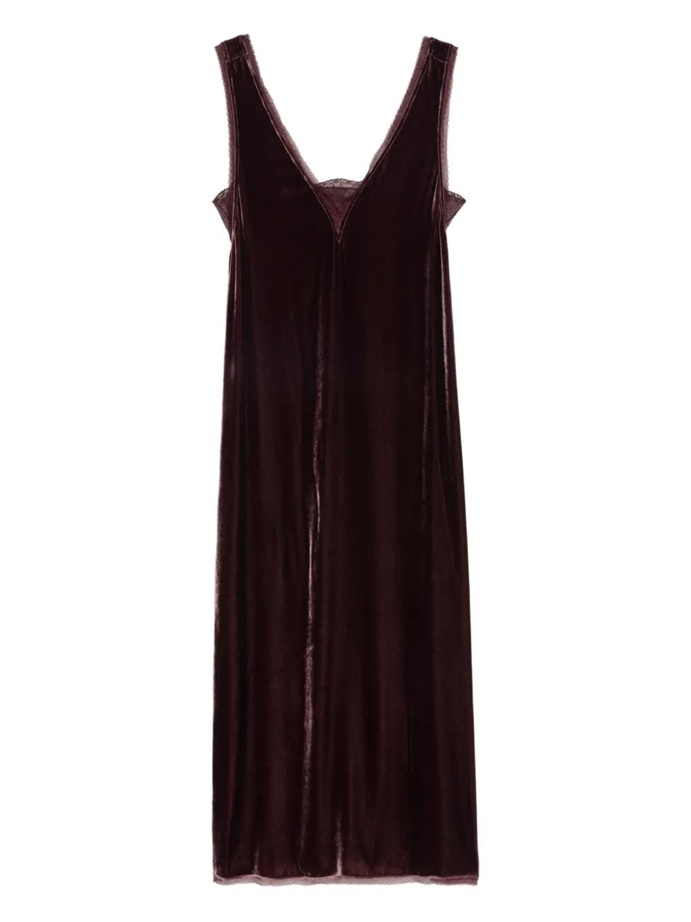 Zadigvoltaire Lace Insert Midi Dress — Red — Size XS — Front View