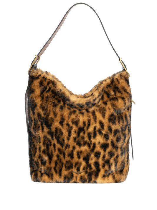 Zadigvoltaire Leopard Print Shoulder Bag — Same as shown — Size One Size — Front View