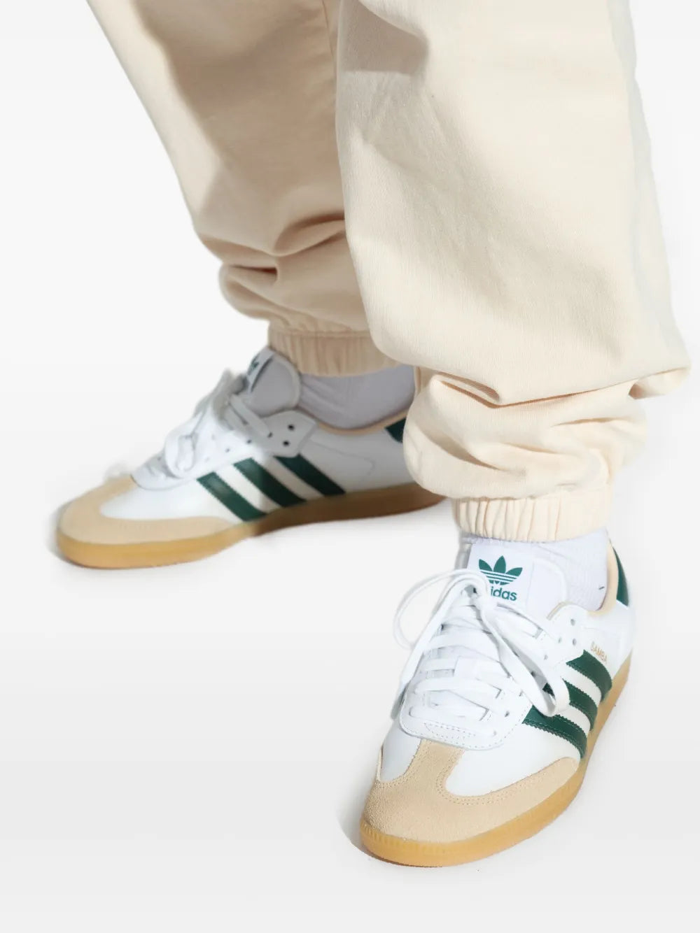 adidas Samba Sneakers — White — Size US M 4.5 - US W 6 — Lifestyle View