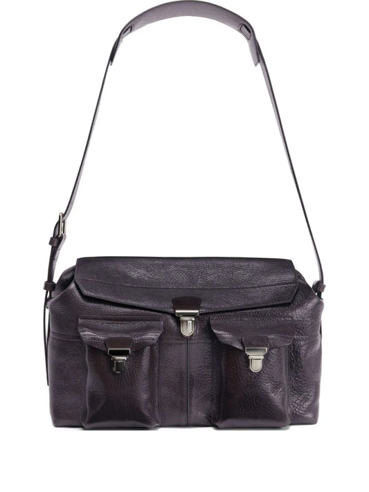 Lemaire Week End Gear Leather Shoulder Bag — Same as shown — Size One Size — Front View